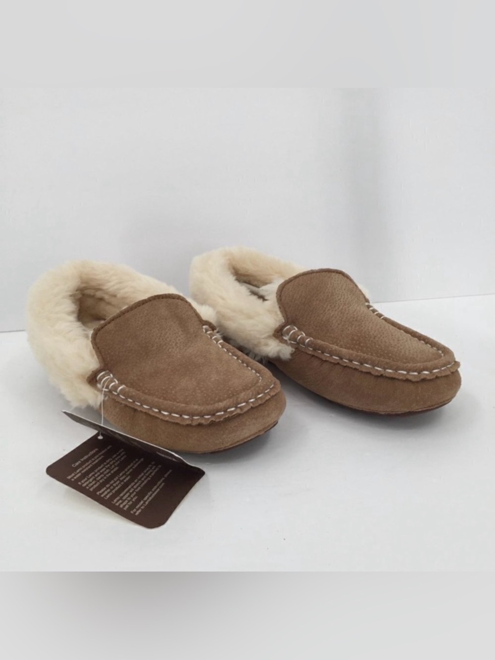 Lamo brown suede faux fur shearling slippers women sheepskin new 5